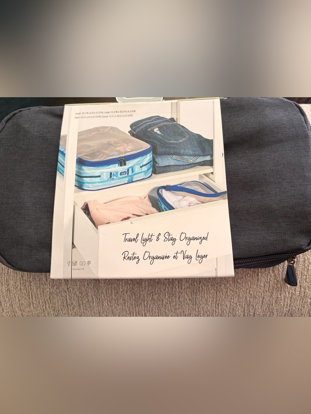 lug Cargo 2pc Packing Cubes NWT Heather Indigo